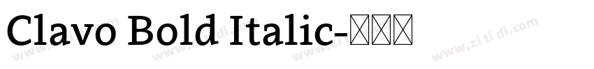 Clavo Bold Italic字体转换